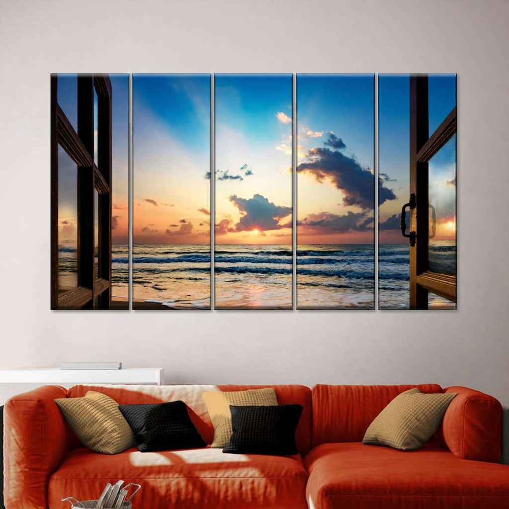 Seascape Window View Wall Art | Photography