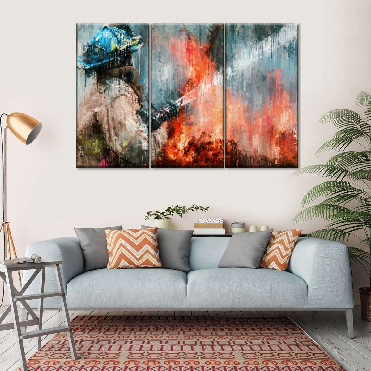 Abstract Firefighter Wall Art: Canvas Prints, Art Prints & Framed Canvas