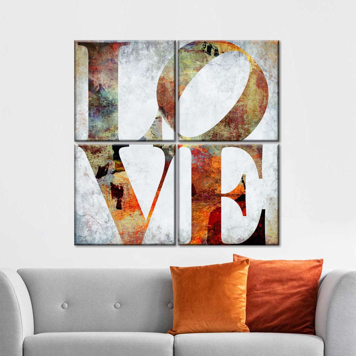 Vintage Love Canvas Wall Art Elephantstock