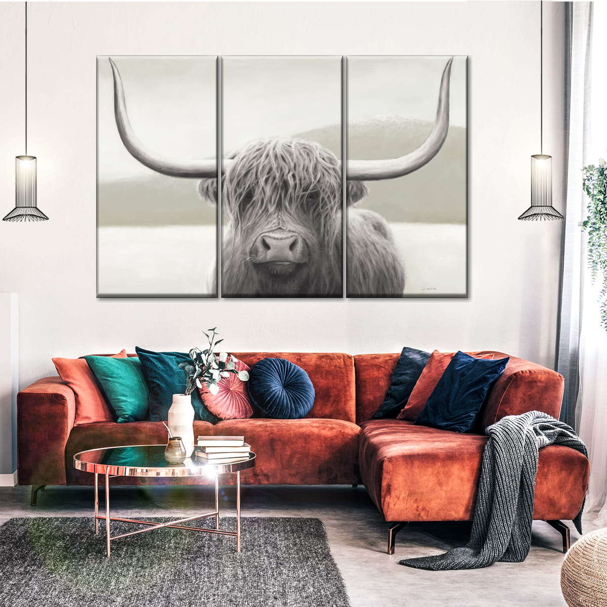 Highland Cow Neutral Art Print by James Wiens