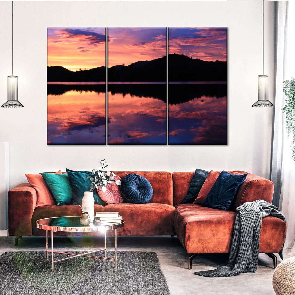 Mirror Lake Sunset Sky Wall Art | Photography