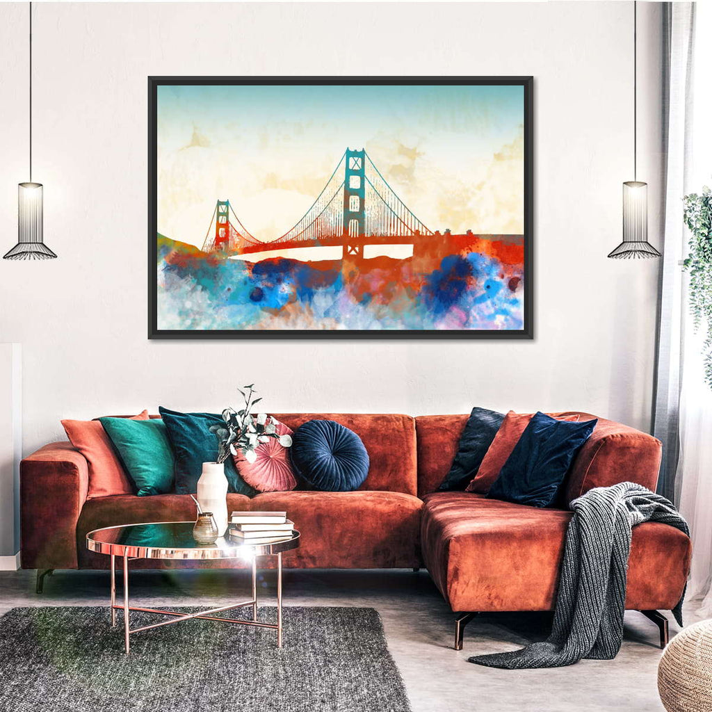 Splashy Golden Gate Wall Art | Digital Art | by Dan Meneely