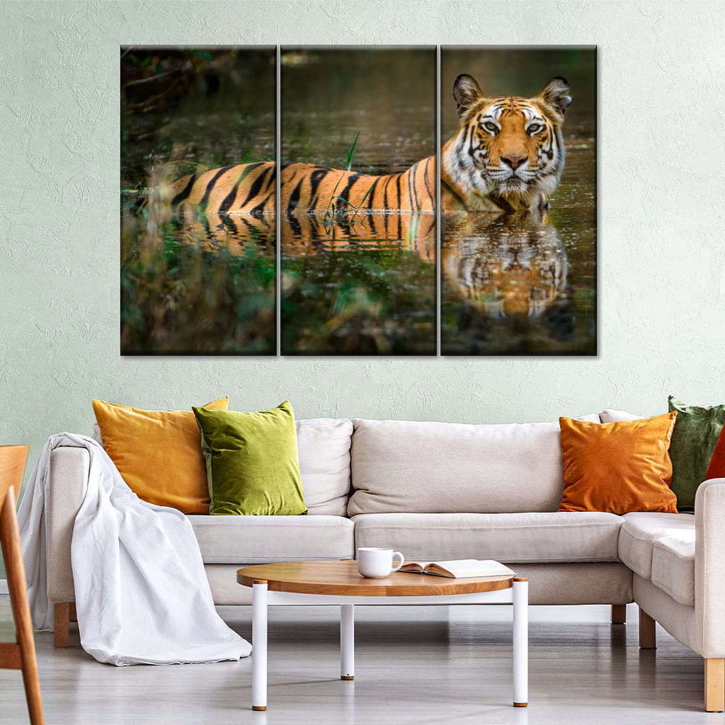 Swimming Tiger Wall Art | Photography