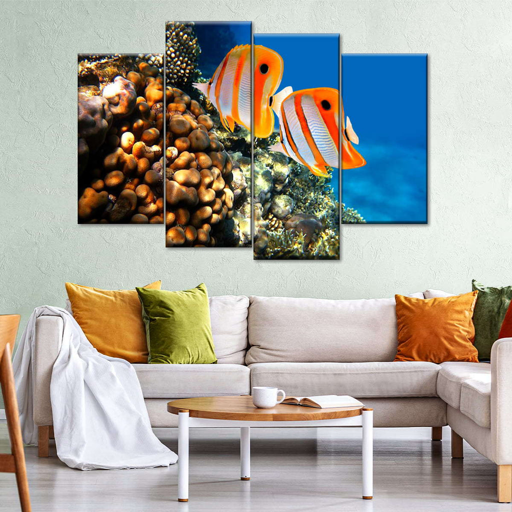 Underwater Butterflyfish Pair Wall Art | Photography