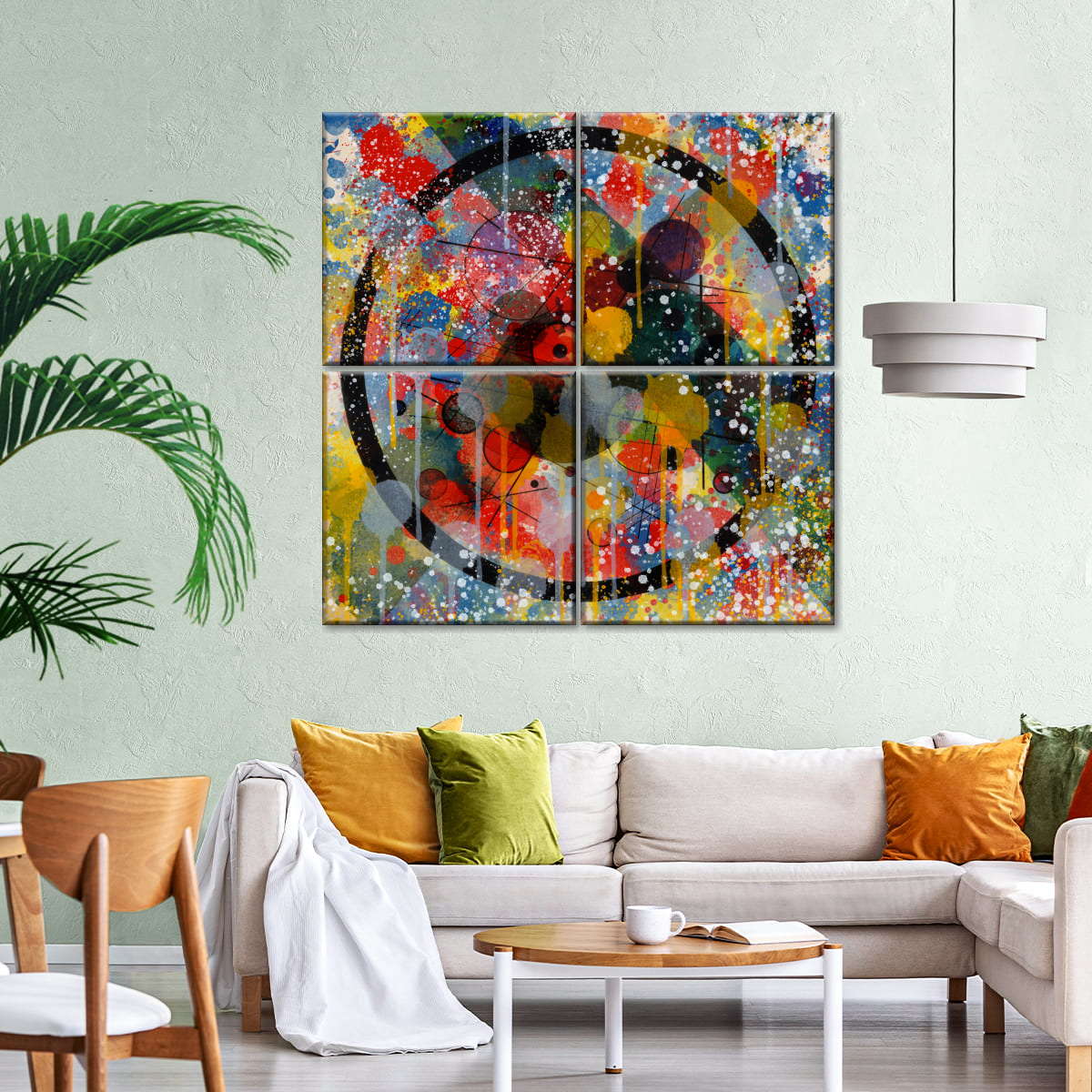 tunnel Voorzien trechter Kandinsky Action Painting Mandala Wall Art | Watercolor | by emmanuel  signorino