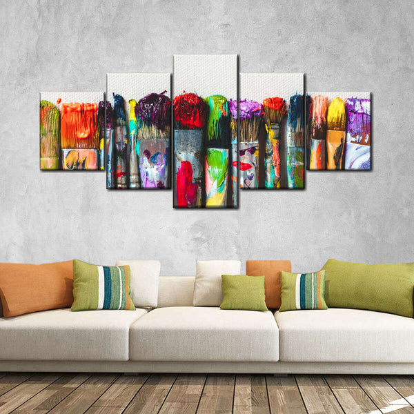 Colorful Paint Brushes Wall Art | Photography