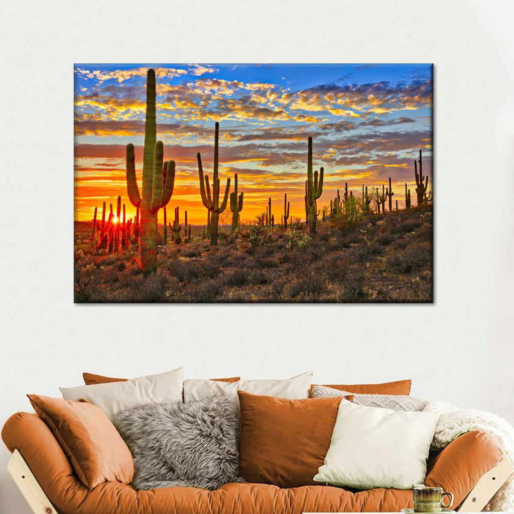 Sunset Cactus Wall Art | Photography