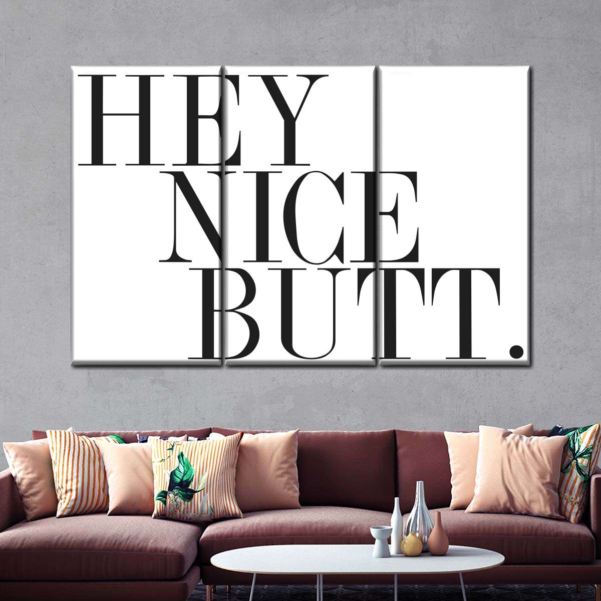 Hey Nice Butt Multi Panel Canvas Wall Art Elephantstock