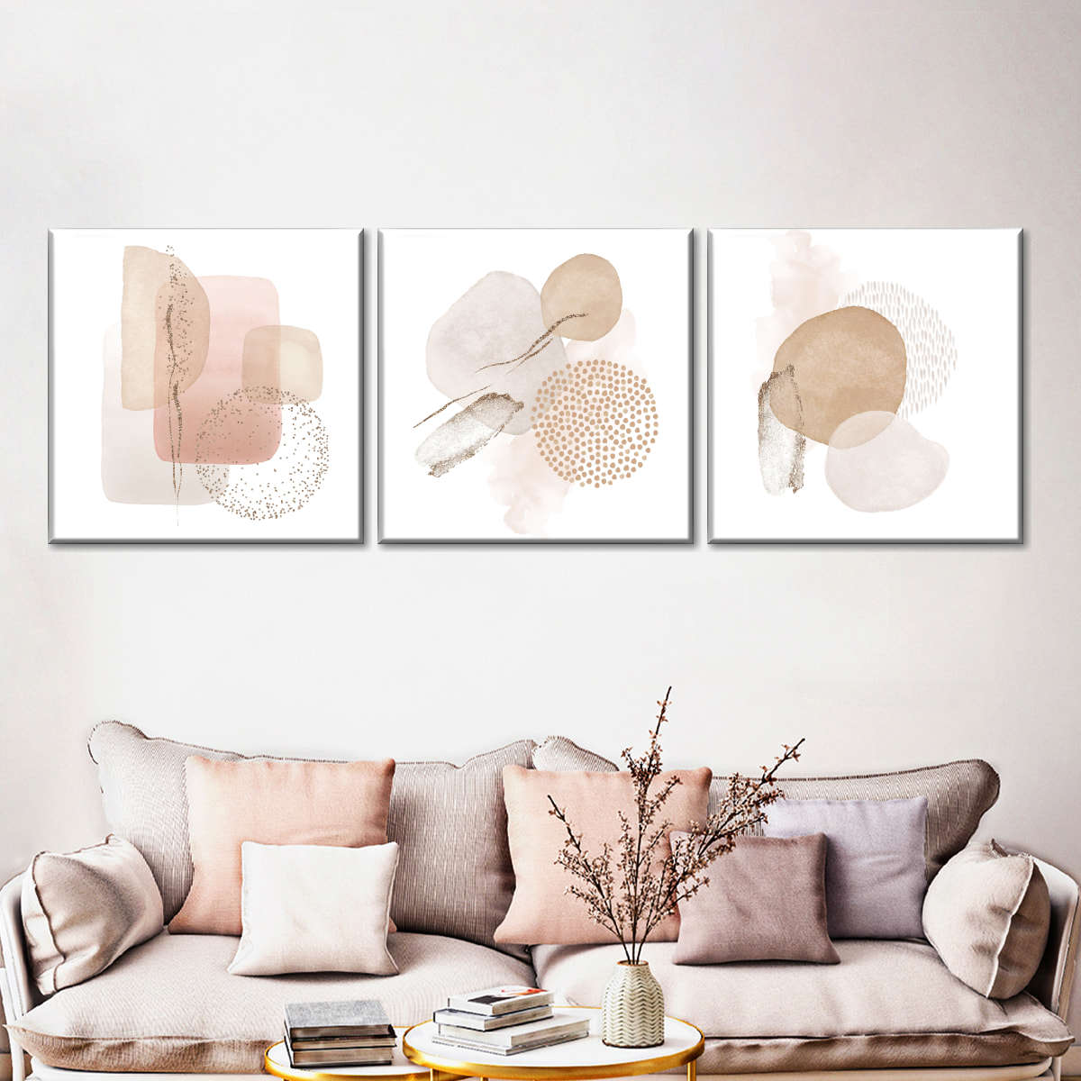 Neutral Minimalist Abstract Wall Art: Canvas Prints, Art Prints ...