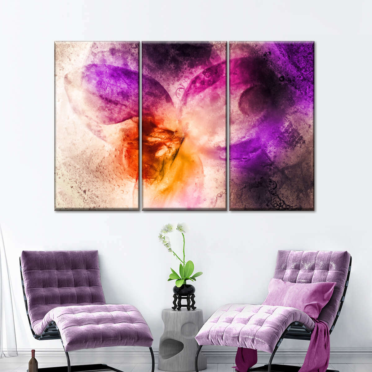 Image of Abstract Floral Wall Art