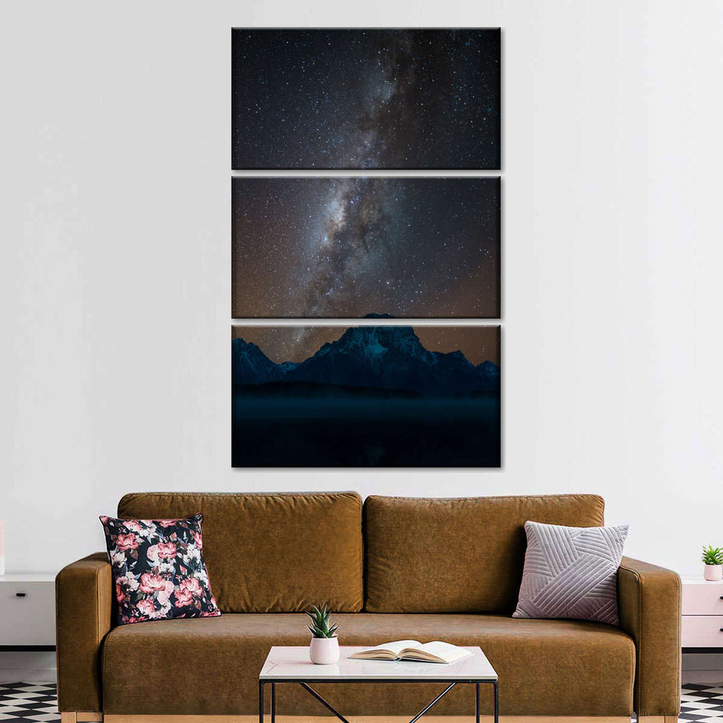 Mount Moran Stargazing Multi Panel Canvas Wall Art | ElephantStock