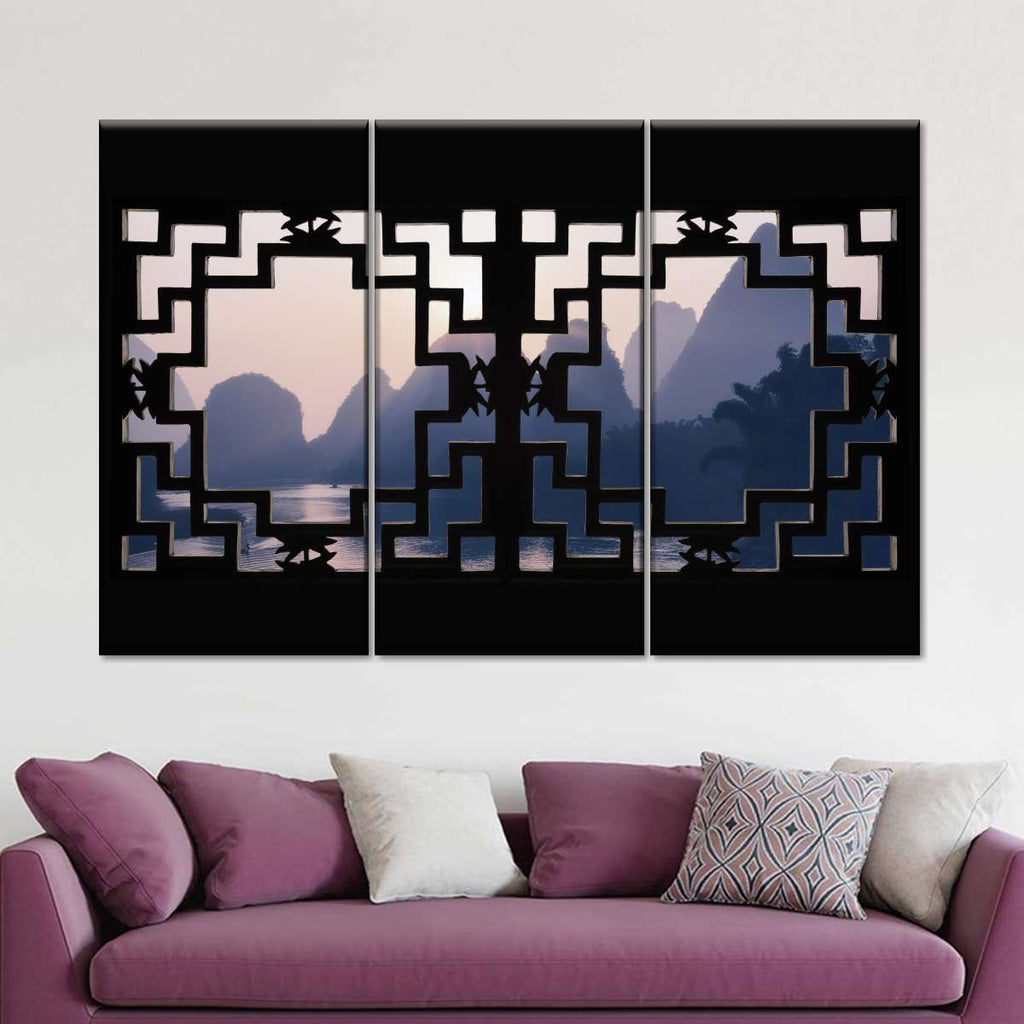 Asian Window Mountain Wall Art | Photography | by Philippe Hugonnard