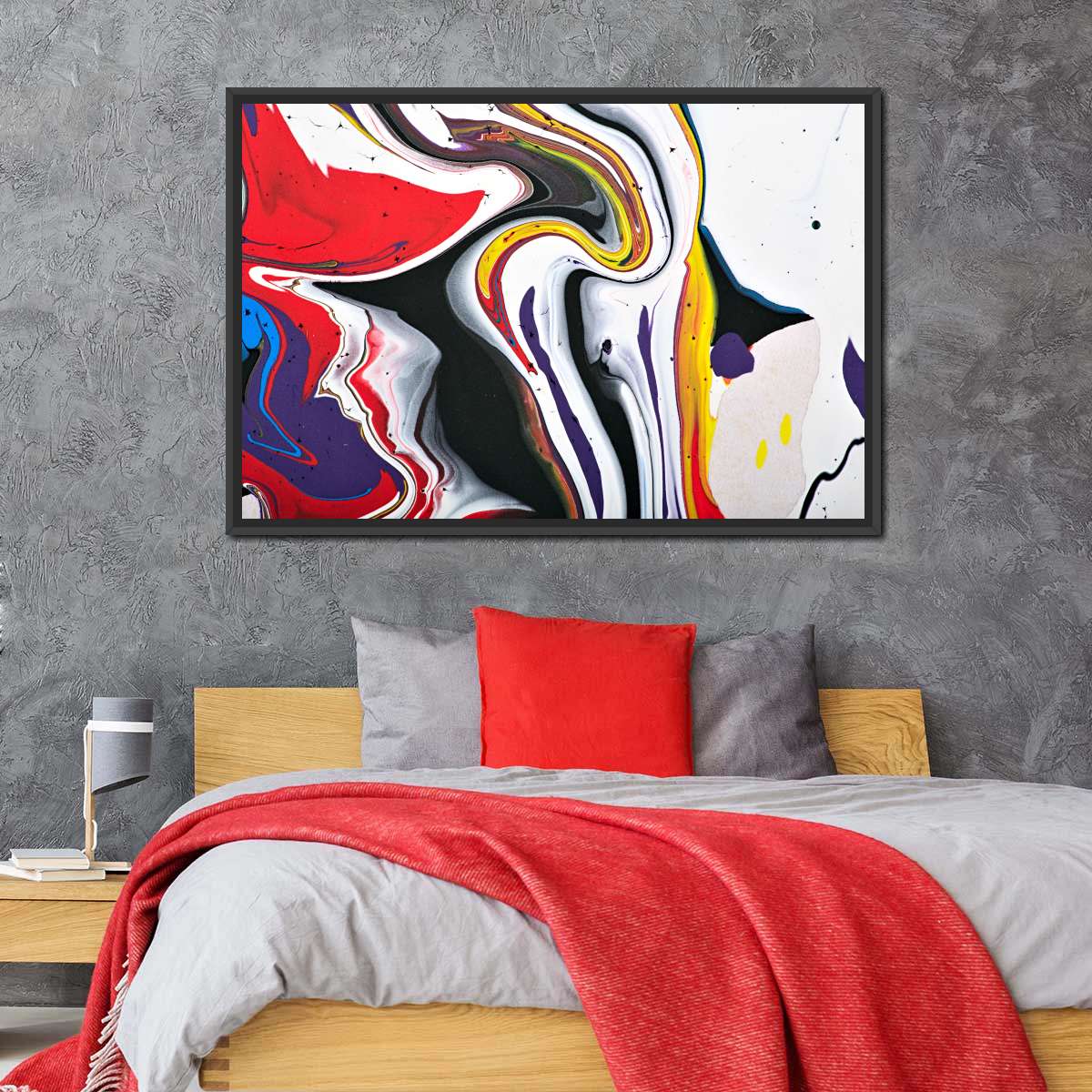 Colorful Abstract Multi Panel Canvas Wall Art