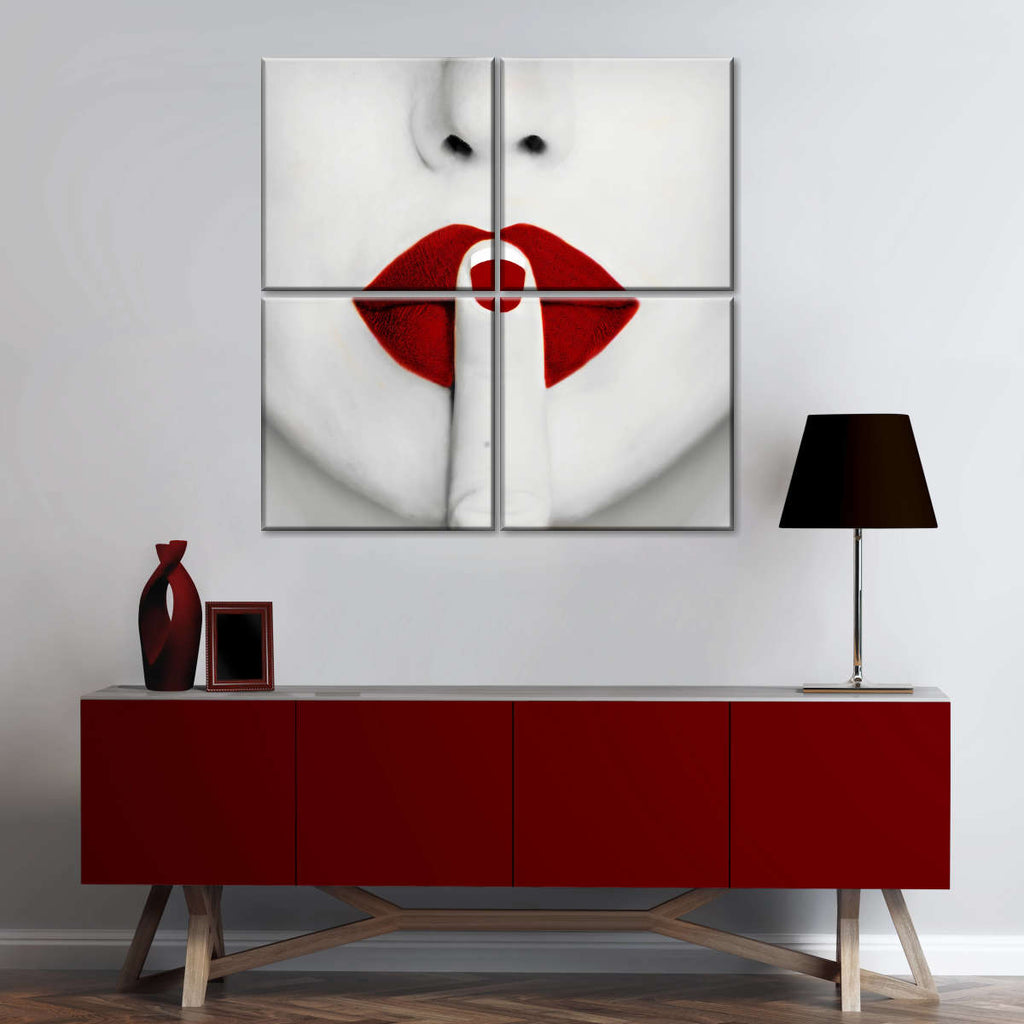 Red Lips Queen Wall Art | Photography
