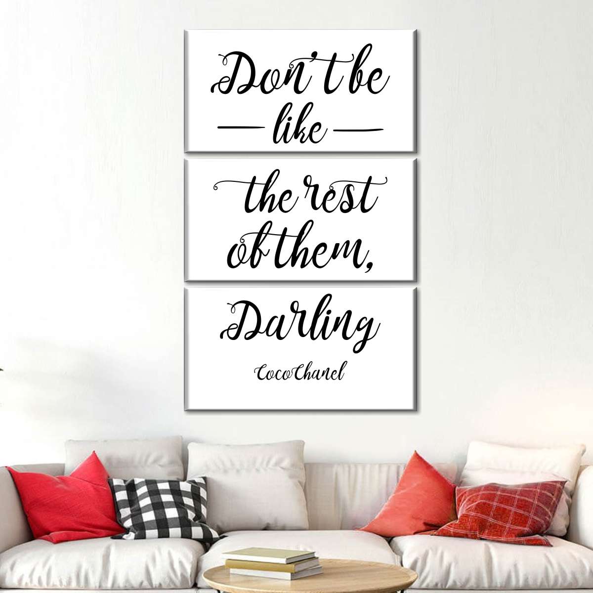 Don't Be Like the Rest of them Darling Coco Chanel Quote | Throw Pillow
