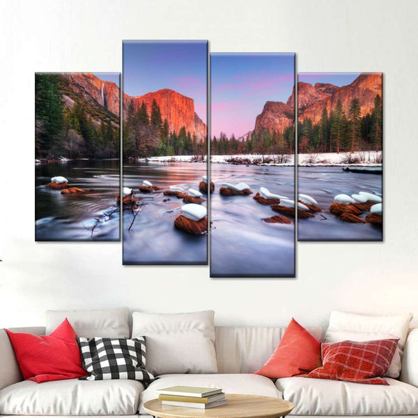 Yosemite Valley Multi Panel Canvas Wall Art Elephantstock