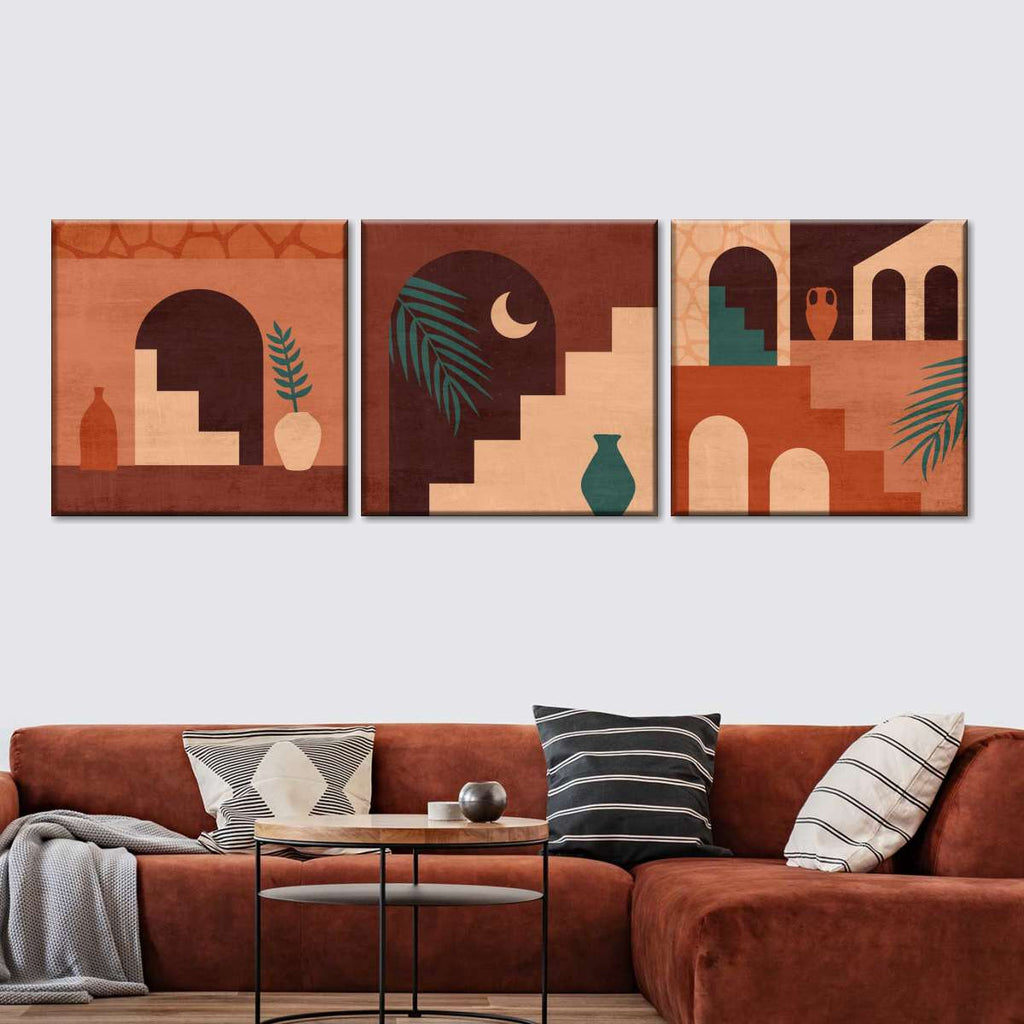 Neutral Minimalist Architecture Wall Art | Digital Art