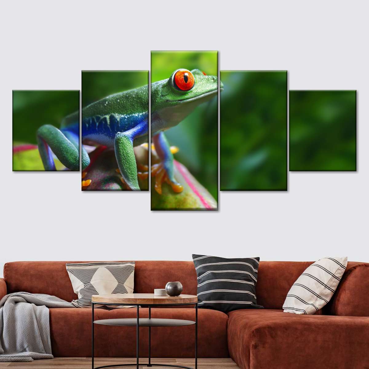 Red Eye Frog Multi Panel Canvas Wall Art Elephantstock
