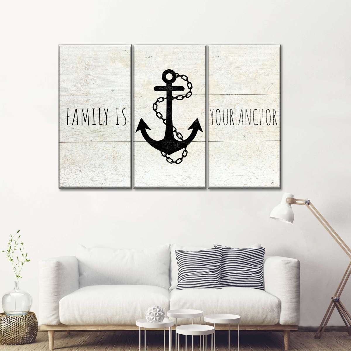 Family Is Your Anchor Multi Panel Canvas Wall Art Elephantstock