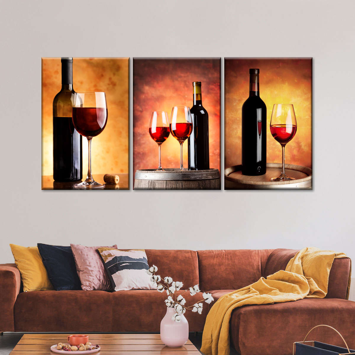 Wine In A Fancy Bottle Canvas Set Wall Art Elephantstock