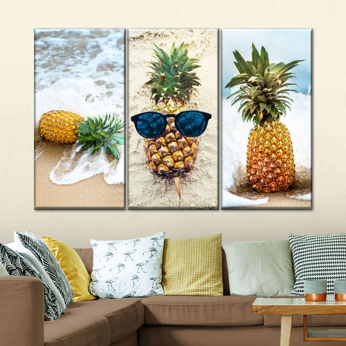 Pineapple Fun Canvas Set Wall Art Elephantstock