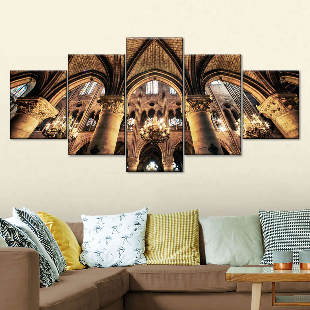 Notre Dame Basilica Multi Panel Canvas Wall Art | ElephantStock