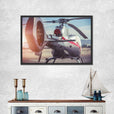 Fenestron tail helicopter framed canvas Wall Art Pictures