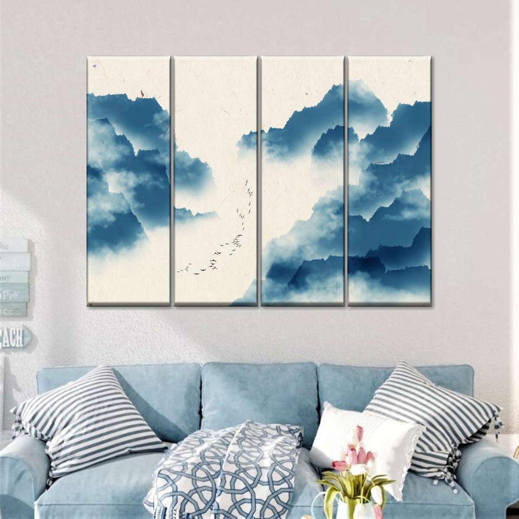 Abstract Chinese Scenery Wall Art | Watercolor