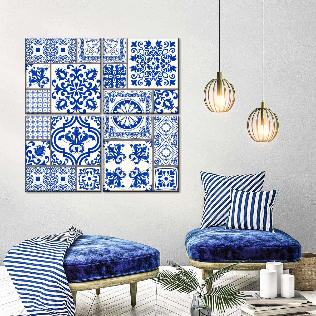 Blue Majolica Tiles Wall Art: Canvas Prints, Art Prints & Framed