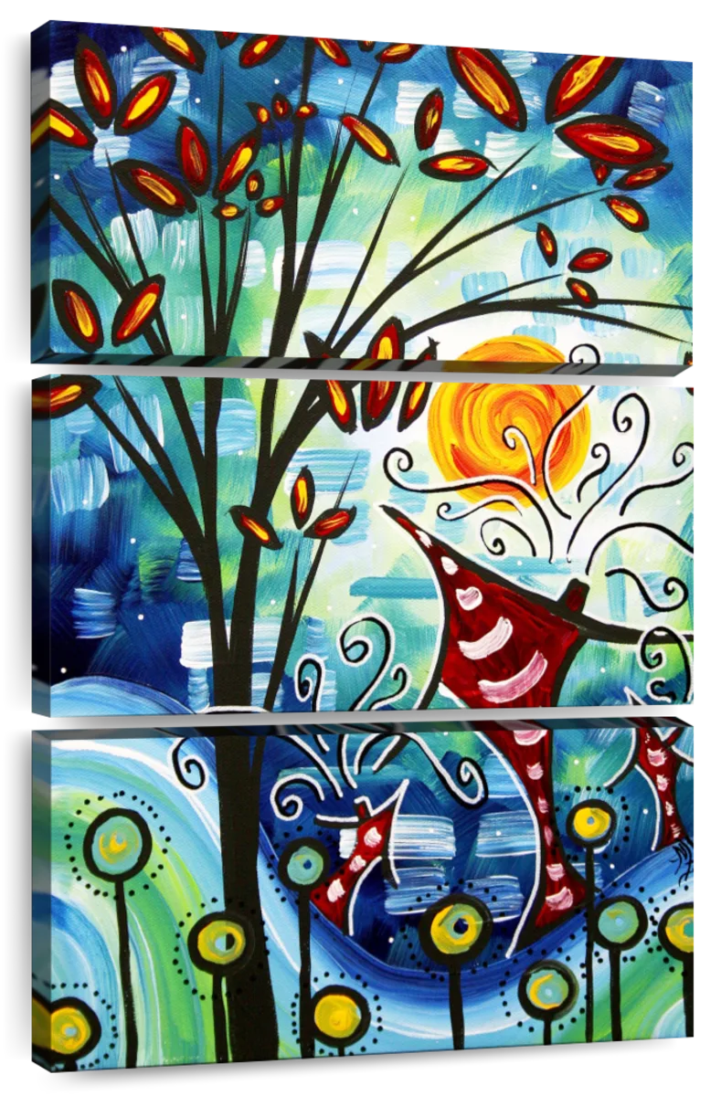 abstract glass painting outlines