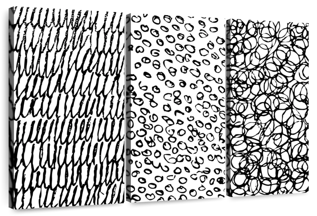 Patterned Simple Abstract Wall Art | Drawing