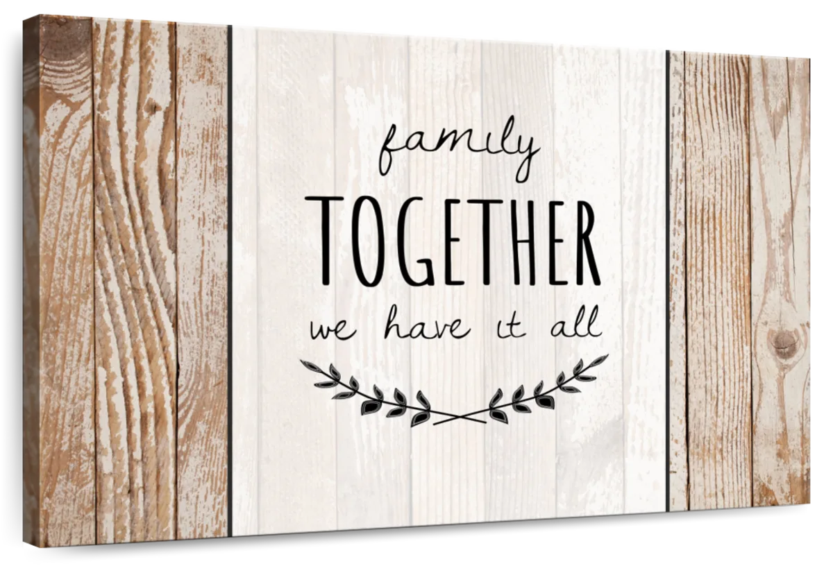 Family Together Typography Wall Art | Digital Art