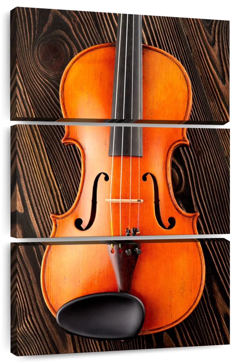 Violin On Wooden Table Wall | Photography