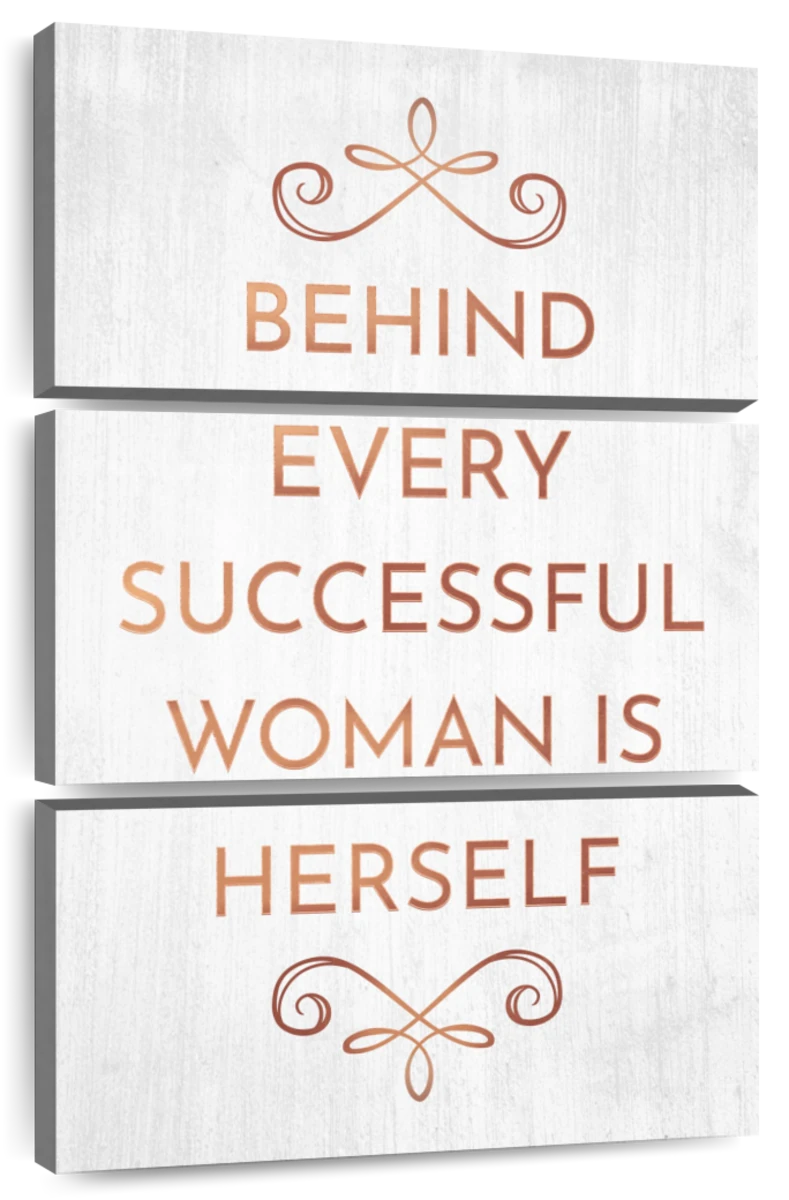 behind a successful woman
