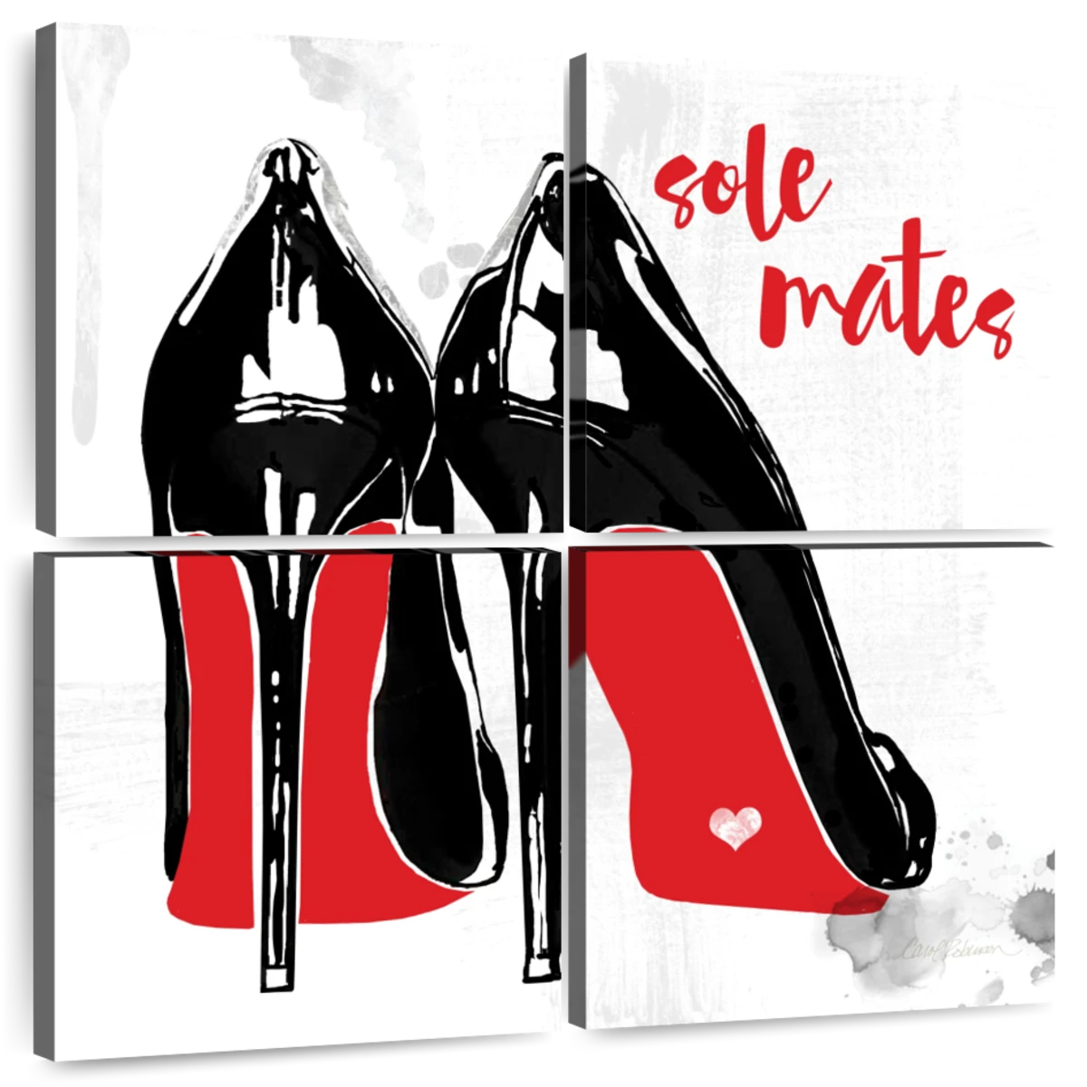 Red Bottoms stilettos shoes, black high heels Poster