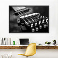 Monochrome Guitar Strings Wall Art