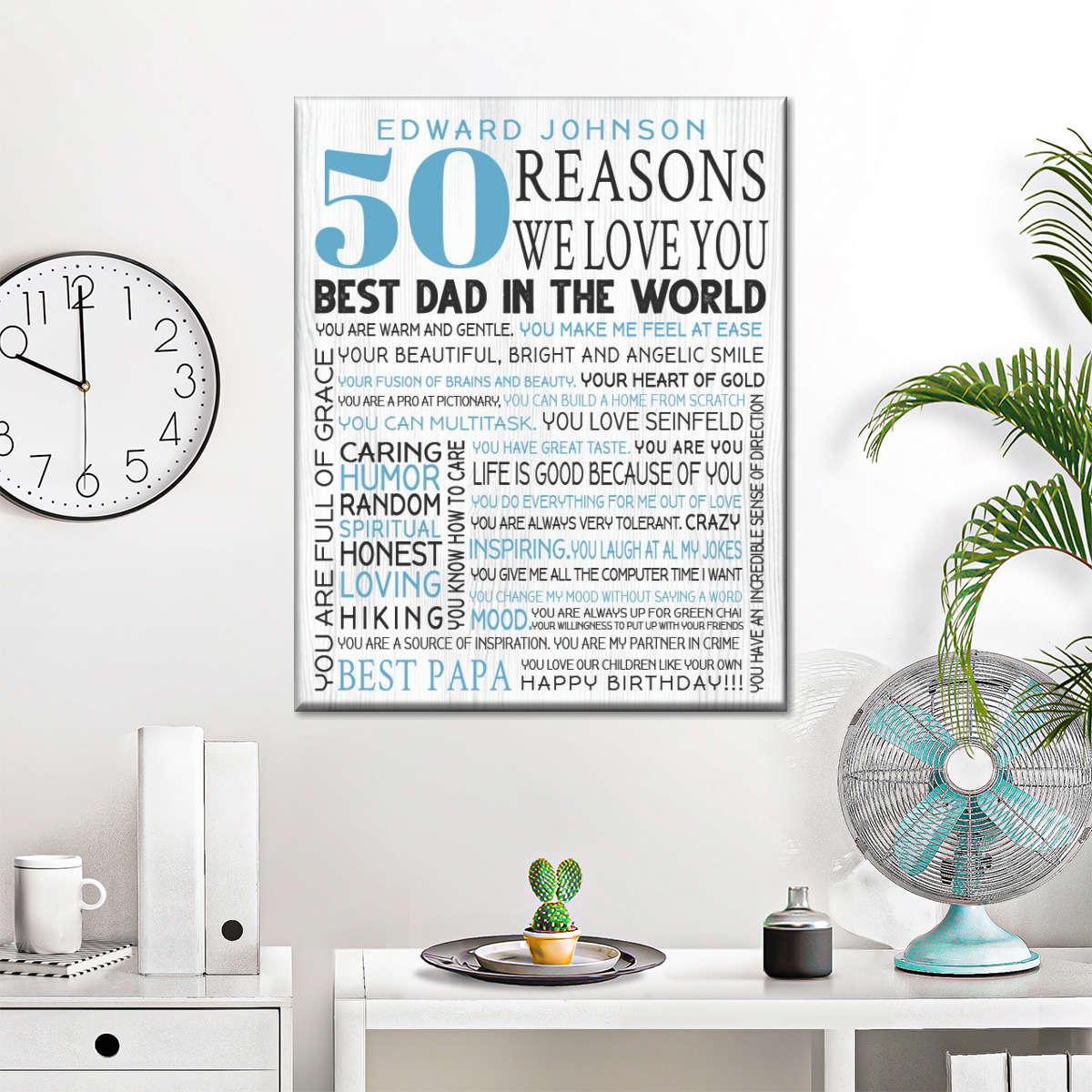 Personalized Reasons We Love You Dad Wall Art: Canvas Prints, Art Prints &  Framed Canvas