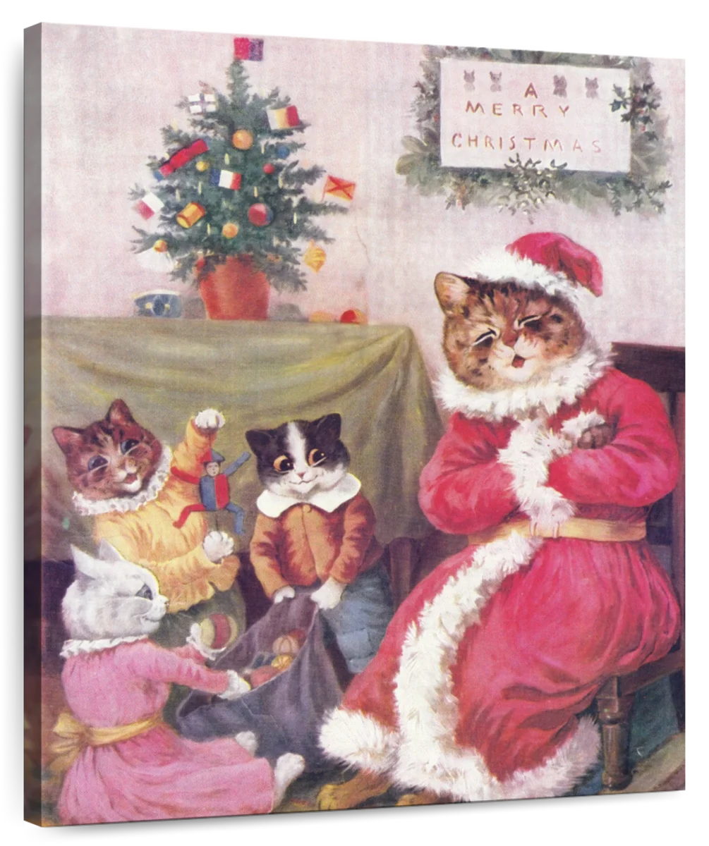 Louis Wain Print Carol Singing Cats Louis Wain Cat Poster 