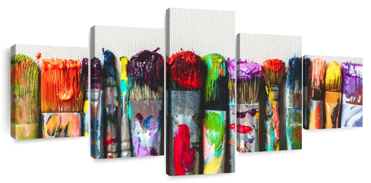 Colorful Paint Brushes Art: Canvas Prints, Frames & Posters