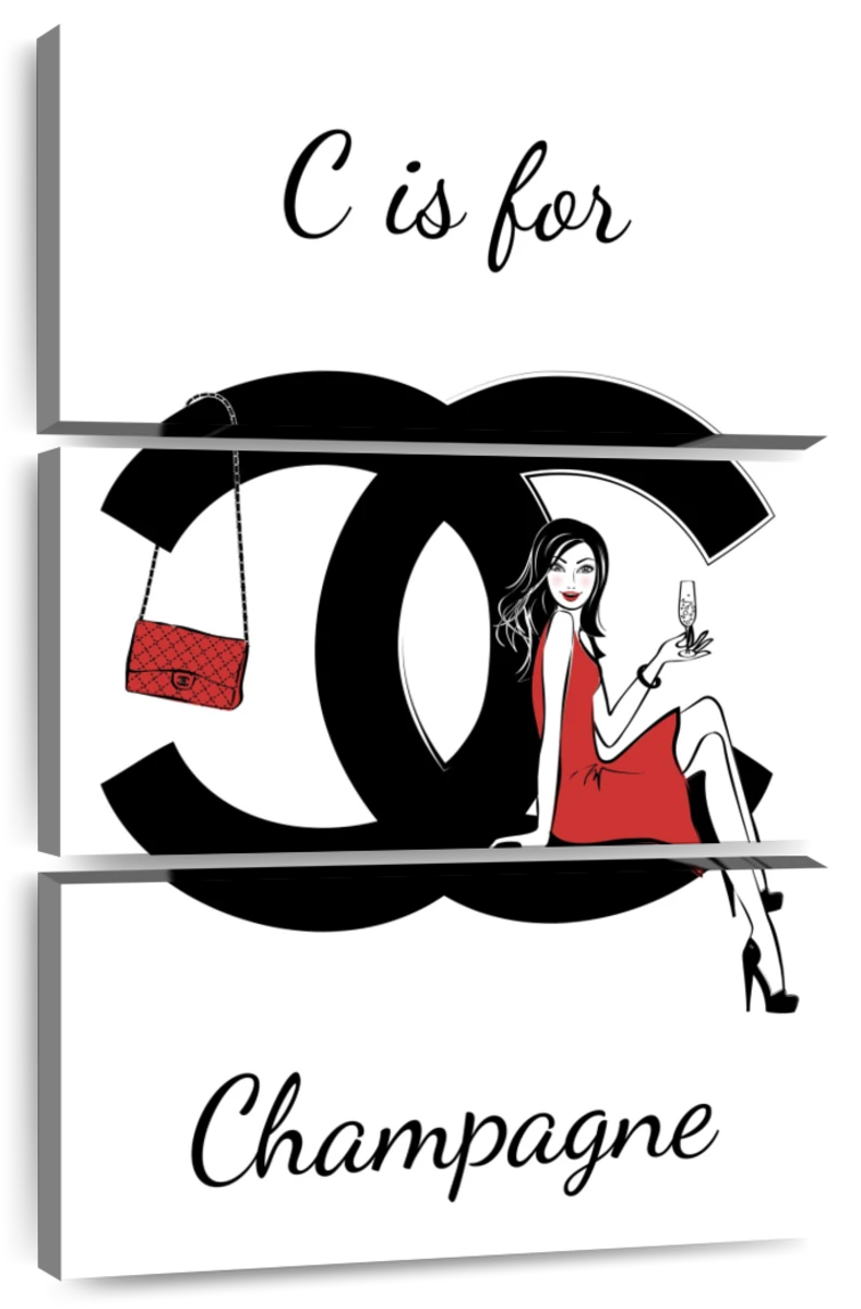 CC C Is For Champagne Art: Canvas Prints, Frames & Posters