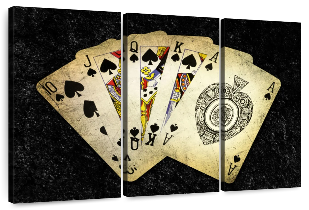 Black And Gold Ace Of Spades Card Canvas Poster