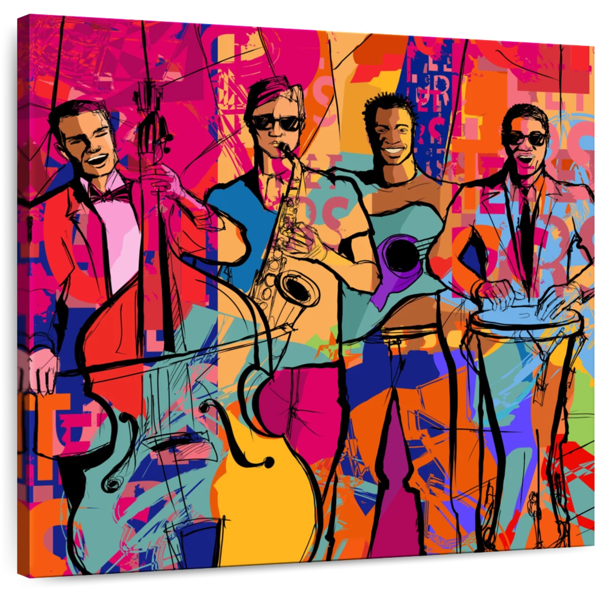 abstract jazz band art