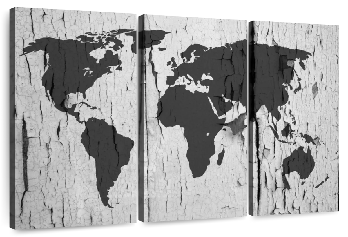 black and white world map printable