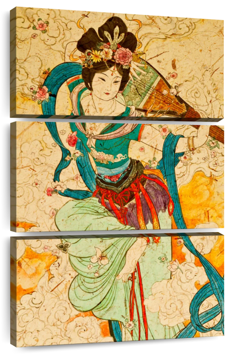 Female Chinese Musician Wall Art | Drawing