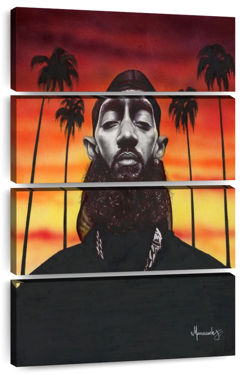 My Nipsey Hussle painting is complete! Tell me what you think
