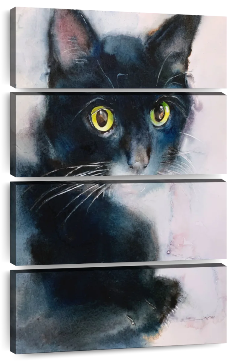 Cute Cat Watercolor Painting, Black and White Tuxedo Cat Art, Big Crazy  Eyes //NOT A Print // Original ART // Kids Room Art, Playful, Funny 