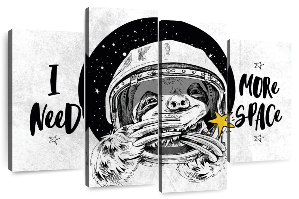 astronaut sloth poster