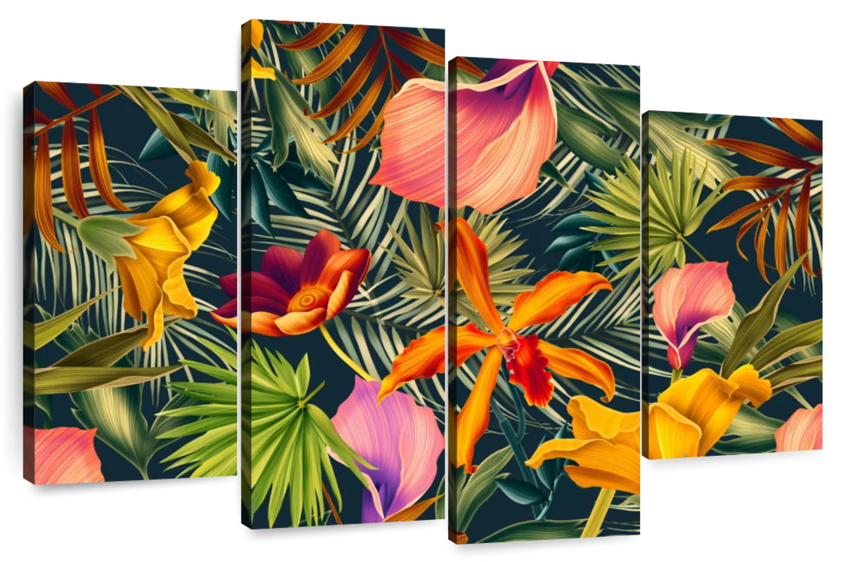 Tropical Floral Wall Art | Digital Art