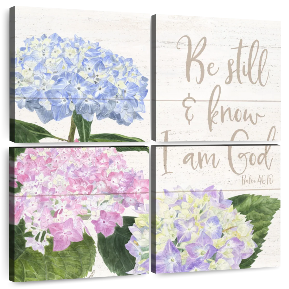 Be Still and Know Prints- Blue Watercolor Contemporary Art Canvas Prin –  Walls of Wisdom