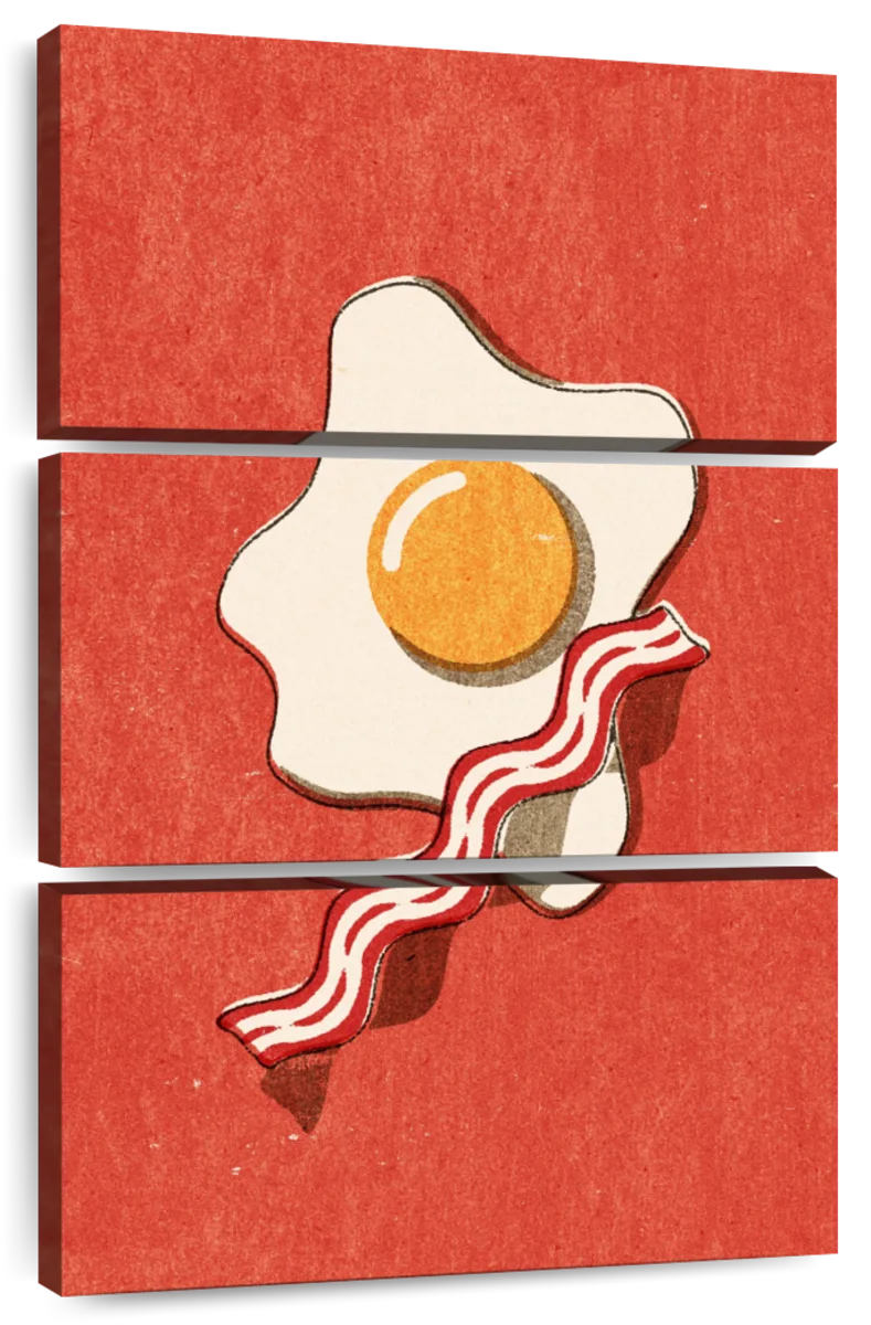 Crispy Bacon And Sunny Side Up Eggs Stock PNG Images